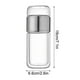 thumbnail image 2 of Botella de separación de agua de té de vidrio de doble capa | Borosilicato resistente al calor | Filtro de acero inoxidable incorporado | Vaso de prensa portátil a prueba de fugas | Sello de 360°, 2 of 2