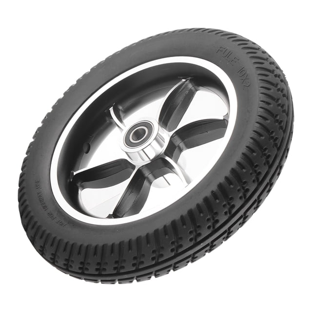 Rueda delantera para silla de ruedas, neumático de rueda sólida de 10 pulgadas, rueda inflable sólida de goma, neumático para silla de ruedas eléctrica elaborado con cuidado