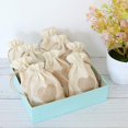 thumbnail image 5 of Paquete de 10 bolsas de arpillera en forma de corazón JAMW pequeñas bolsas de regalo con cordón de lino para bodas fiestas Navidad 4 x 6 beige Sencillez, 5 of 5