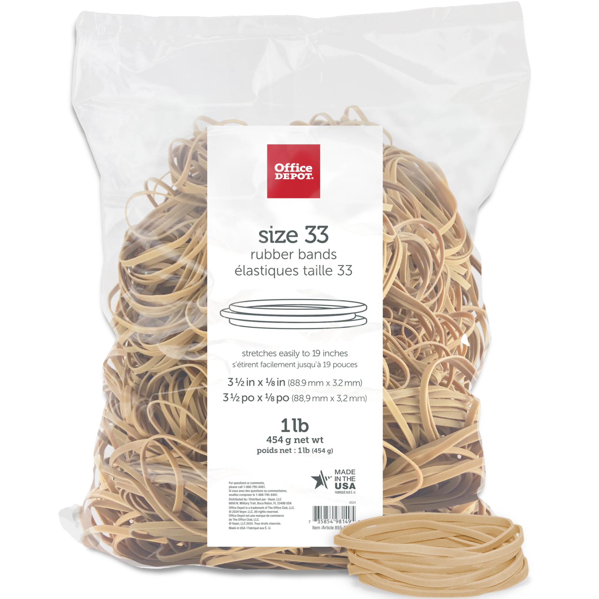 Elastici Staples Economy #32 – 1/4 Libbra, Confezione Ufficio, 646093