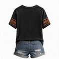 thumbnail image 5 of Clossjun Women's Vintage Halloween Shirts Skeleton Print Short Sleeve Fall Wear T-Shirts for Party Streetwear 2XL, 5 of 5