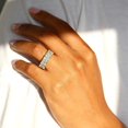 thumbnail image 3 of Kiva Jewel 1.58 Ct Lab Created Diamond Engagement Band - Radiant Cut Ring for Women - 14K White Gold Plated Setting - Exquisite Gift for Birthdays, Anniversaries, Proposals, and Celebrations, 3 of 6