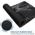 thumbnail image 6 of Black and White Waves&nbsp;mouse Padswaterproofno Slip&nbsp;for Office Home Work GamingmousepadsRubber Base Mousepad with Stitched Edges 31.5x11.8inches, 6 of 7