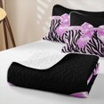 thumbnail image 4 of Erosebridal Cute Bowtie Quilt Full,Fashion Women Zebra Line Print Full Bedspread Sets For Girls Kids,3 Pieces, 4 of 7