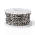 thumbnail image 4 of 1Roll 304 Stainless Steel Rope Chains with Spool Soldered Stainless Steel Color 2.5x2x0.3mm about 32.8 Feet(10m)/roll, 4 of 4