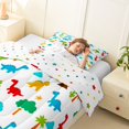 thumbnail image 3 of Homewish Lovely Dinosaur Twin Comforter Sets,Cartoon Animal Themed Bedding Set,White,Polkadot Reversible,2-Piece,1 Comforter and 1 Pillowcase, 3 of 7