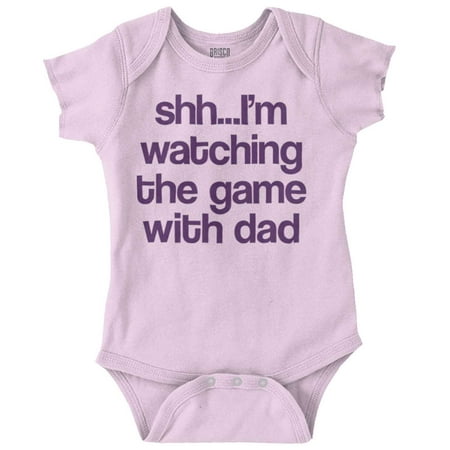 

Brisco Brands Shh Im Watching The Game With Dad Unisex Baby Bodysuits