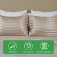 thumbnail image 4 of Gogreen Satin Pillowcase for Hair and Skin, Silk Satin Pillowcase 2 Pack, Pillow Cases Set of 2, Silky Pillow Cover with Envelope Closure (20"x30", Beige Stripe, Queen), 4 of 5