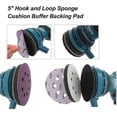 thumbnail image 3 of 6PCS 5 Inch(125mm) 8-Hole Soft Sponge Interface Pad for Sanding Pads and Hook&Loop Sanding Discs fo, 3 of 5