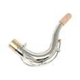 thumbnail image 2 of fastboy Brass Tenor Saxophone Bend Neck Solid Color Replacement 27.5mm Nozzle Woodwind Instrument Sax Part Accessories Silver, 2 of 6
