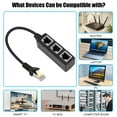 thumbnail image 5 of 1 to 3 Socket LAN Ethernet Network RJ45 Plug Splitter Extender Adapter Connector, 5 of 7