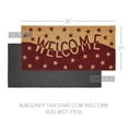 thumbnail image 4 of VHC Brands Burgundy Tan Stars Coir Welcome Rug Rect 17x36, 4 of 5