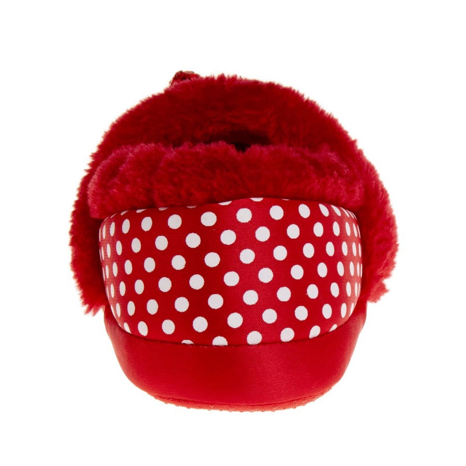 Disney Minnie Mouse "Fancy Minnie" Toddler Girls Dual Sizes Slippers, Red, 5-6