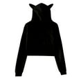 thumbnail image 2 of Kpop Stray Kids MANIAC Logo Printed 3D Cat Ears Hoodie for Women Long Sleeve Pullover Hooded Sweatshirt, 2 of 3