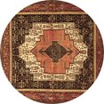 thumbnail image 1 of Ahgly Company Indoor Round Persian Brown Traditional Area Rugs, 6' Round, 1 of 4