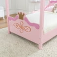 KidKraft Princess Toddler FourPoster Wood Bed, Pink