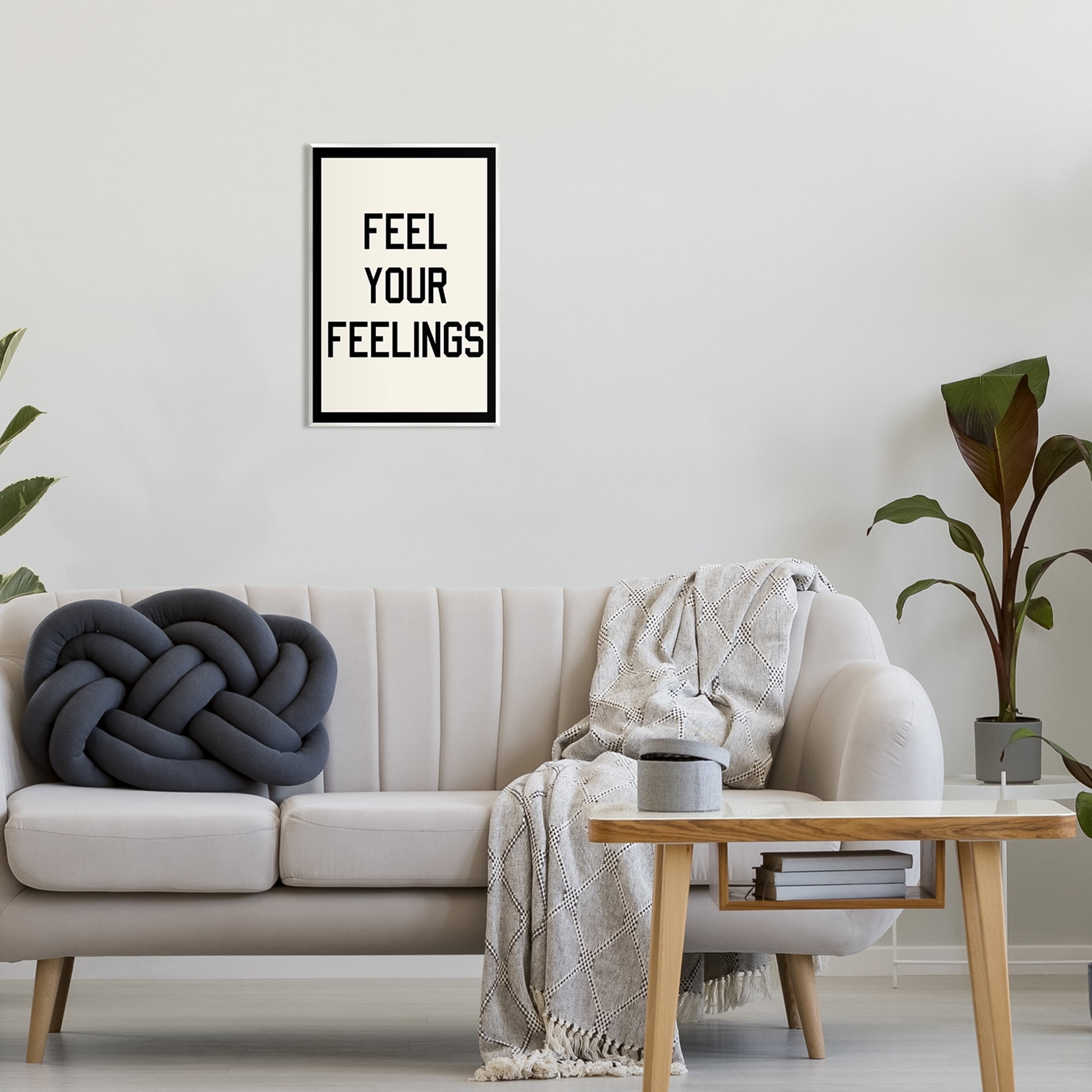 Stupell Industries Feel Your Feelings Phrase Inspirational Painting Unframed Art Print Wall Art, 13 x 19