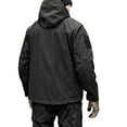 thumbnail image 6 of WTOBBY Men's Workwear Waterproof Hooded Jacket, Loose Fit Zip Pocket Warm Coat, Long Sleeve Outdoor Casual Wear for Fishing and Hiking,Black L, 6 of 6