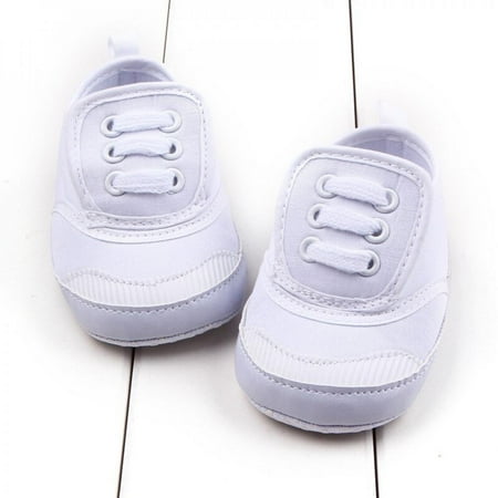 

Newborm Baby Boy Girl First Walkers Shoes Leisure Solid Baby Canvas Shoes