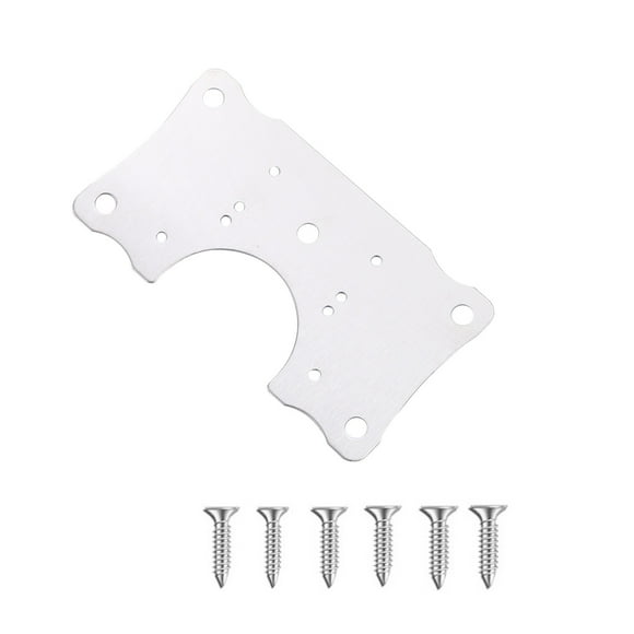 10Pcs Cabinet Hinge Repair Kit, Fufafayo Cabinet Hinge Repair Kit, Stainless Steel Hinge Reinforcement Plate, Easy-to-Install Cabinet Door Repair Bracket for Loose Holes, Furniture Hardware Fix