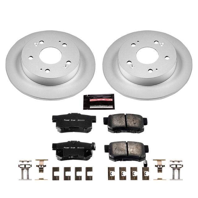 PowerStop Rear Geomet Coated Brake Rotor and Pad Kit Fits: ACURA HONDA Select Models CRK1243