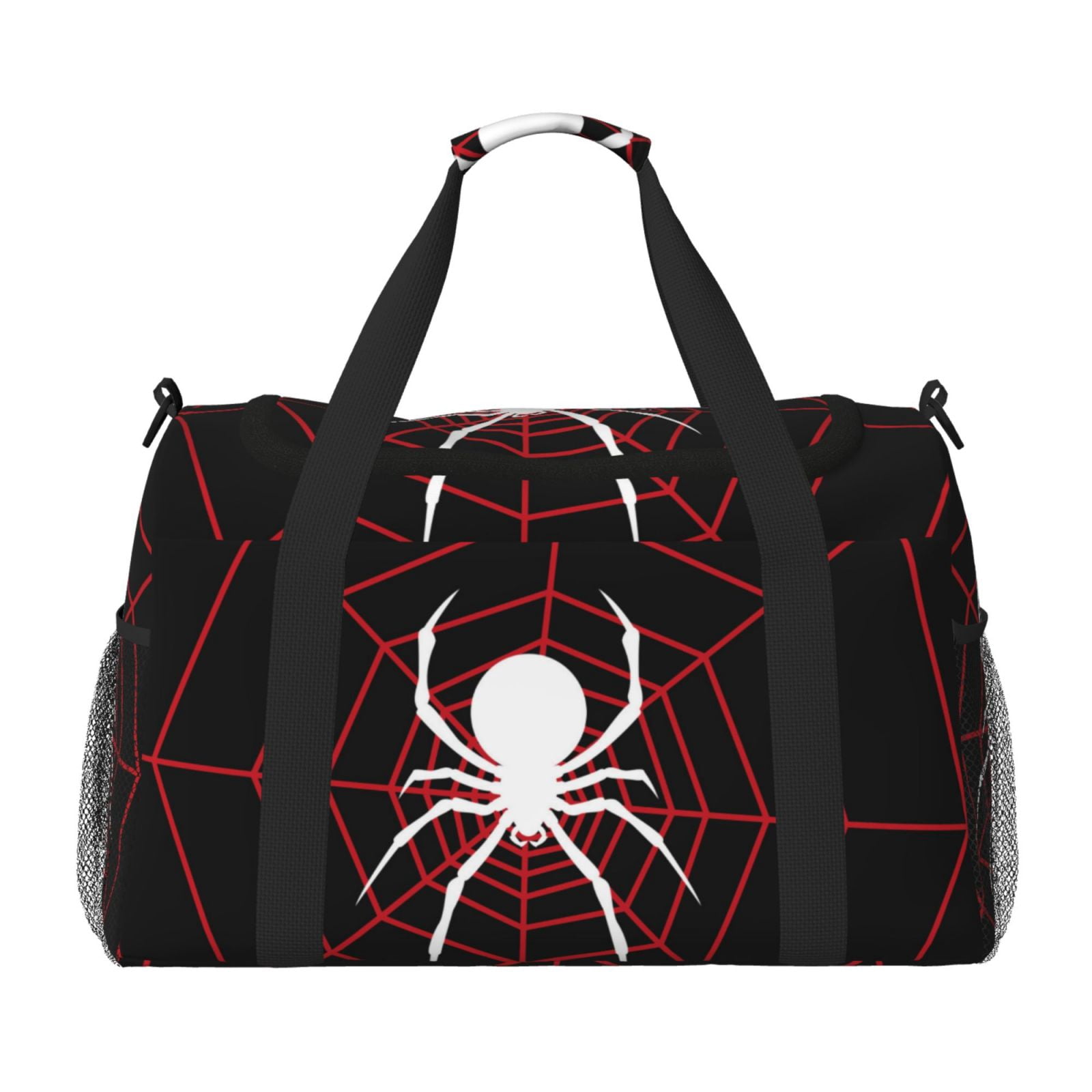 Horeoi Spider On The Web for Travel Duffle Bag with Adjustable Strap - Large Capacity Hand Carry for Gym Sports Outdoor