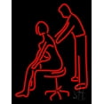 thumbnail image 1 of Male Female Massage Logo LED Neon Sign 24 x 31 - inches, Black Square Cut Acrylic Backing, with Dimmer - Bright and Premium built indoor LED Neon Sign for Spa interior decor and storefront., 1 of 7