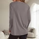 thumbnail image 3 of MHFRRA Camiseta de Manga Larga Oversize de Moda, Informal, Básica, con Cuello Redondo, para Uso Diario. Café, 3 of 5