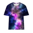 thumbnail image 3 of Fesfesfes Blouse for Women's Fashion Printed Short Sleeves Blouse Round Neck Casual Tops Womens Shirts S(US:4), 3 of 3