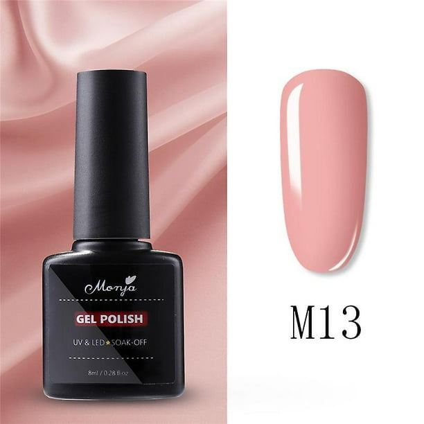 Gel de uñas HUOGUO DIY, 8 ml, UV, LED, color puro, con botella de plástico
