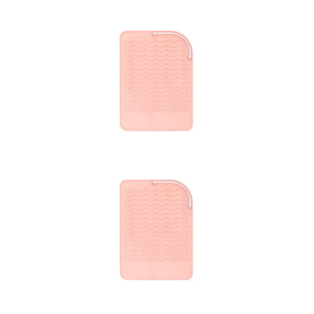 Advancent Plancha de pelo profesional para cabello suave y sedoso seguro y duradero rizador ligero pelo de hierro plano corto rosa 2Conjunto