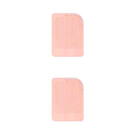 Advancent Plancha de pelo profesional para cabello suave y sedoso seguro y duradero rizador ligero pelo de hierro plano corto rosa 2Conjunto