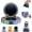 Black, variant on Electric Magnetic Wireless Charging Car Phone Mount, 360 Rotation RGB Light Auto Clamping Holder(Orange)
