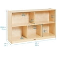 thumbnail image 2 of ECR4Kids 5-Compartment Mobile Storage Cabinet, Preschool, Classroom Furniture, Natural, 2 of 9
