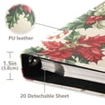 thumbnail image 3 of FORMRS 3 Ring Photo Album 4"x6" Self Adhesive Large Capacity PU Leather Cover, Christmas Poinsettia, 3 of 8