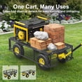 thumbnail image 5 of Firstness Heavy Duty Garden Cart, 900 lbs Capacity Garden Wagon with Removable Sides, Black, 5 of 9