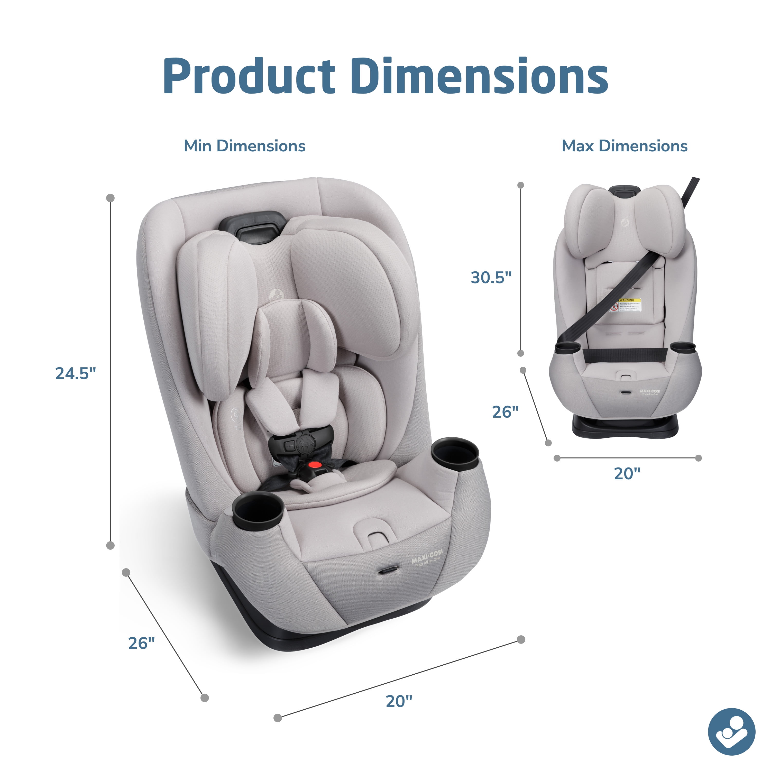 Maxi-Cosi Pria All in One Convertible Car Seat, Travertine