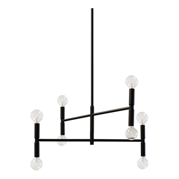 Dainolite - Ava - 8 Light 2-Tier Chandelier In Modern Style-12 Inches Tall and