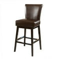 thumbnail image 6 of Noble House Tiffany Espresso Bonded Leather Swivel Bar Stool, 6 of 6