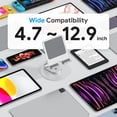 thumbnail image 5 of AllWays Plaza Swivel Tablet Stand for iPad with 360 Rotating Base, Foldable Adjustable Holder for Drawing, Compatible with iPad Pro/Air/Mini and More, Black Gray, 5 of 18