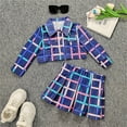 thumbnail image 4 of MJTBGFSWG 90S Outfits for Kids Children's Dress Set Fashion Girls Summer Dress New Children's Plaid Pleated Skirt, 4 of 8