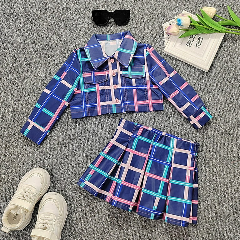 MJTBGFSWG 90S Outfits for Kids Children's Dress Set Fashion Girls Summer Dress New Children's Plaid Pleated Skirt - Walmart.com MJTBGFSWG 90S Outfits for Kids Children's Dress Set Fashion Girls Summer Dress New Children's Plaid Pleated Skirt - Walmart.com