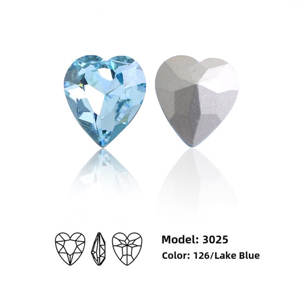 Taladro de cristal con forma de corazón de melocotón y base puntiaguda, base plateada real, forma especial, para calcomanías de arte de uñas para teléfono móvil