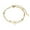 D, variant on Stainless Steel Double Chain Initial Bracelet Letter N,Gold Tone Layered Style for Girls,Adjustable Chain with Bead Detail,Personalized Gift Accessory Idea