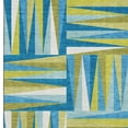 thumbnail image 4 of HomeRoots 679467 9 x 12 ft. Teal, Green & Ivory Geometric Washable Machine Made Rectangle Area Rug with UV Protection, 4 of 9