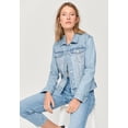 thumbnail image 5 of Ellos Women's Plus Size Classic Denim Jacket Oversized Jean Jacket, 5 of 6