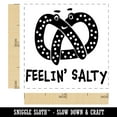thumbnail image 2 of Feeling Salty Kawaii Pretzel Cute Self-Inking Rubber Stamp Ink Stamper - Purple Ink - Small 1 Inch, 2 of 7