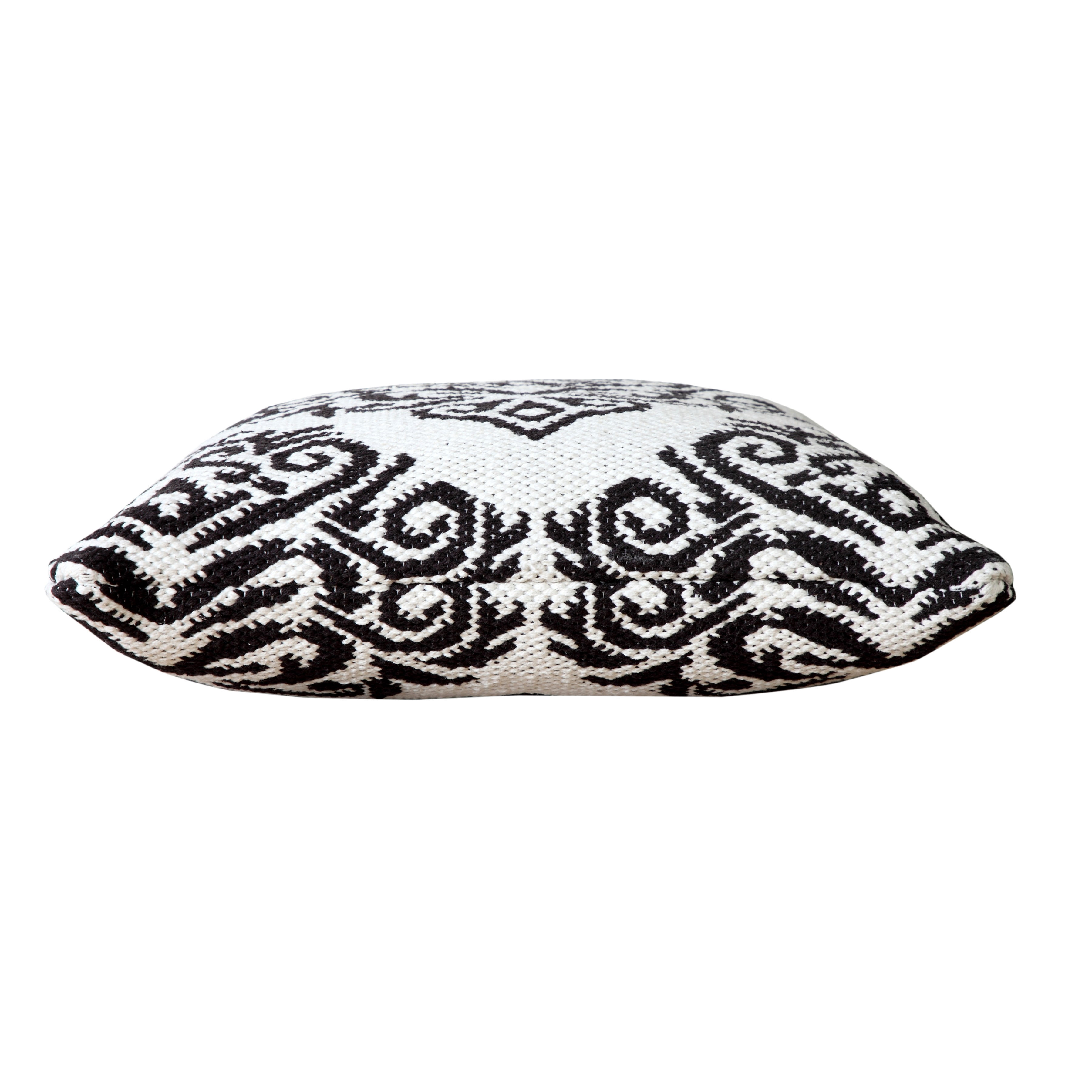 Ox Bay Damask Throw Pillow, White and Black, 20" Square, Count Per Pack 1