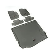 Rugged Ridge 14988.03 Floor Liner, Front/Rear/Cargo; Gray, 2007-2018 Jeep Wrangler JK 2 Dr