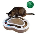 thumbnail image 4 of FurHaven Pet Cat Scratcher | Heart-Shaped Corrugated Cat Scratcher Busy Box with Catnip, White Marble, 4 of 9